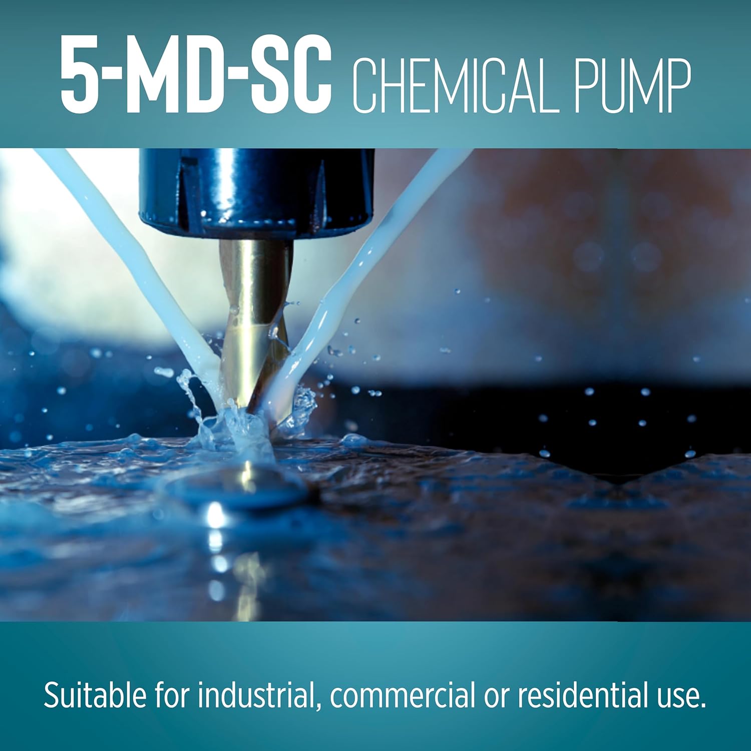 Little Giant 115 Volt, 1/8 HP, 1050 GPH, 5-MD-SC Non-Submersible Semi-Corrosive Chemical Magnetic Drive Pump, 6-Foot Cord with Plug, Black/White, 583503