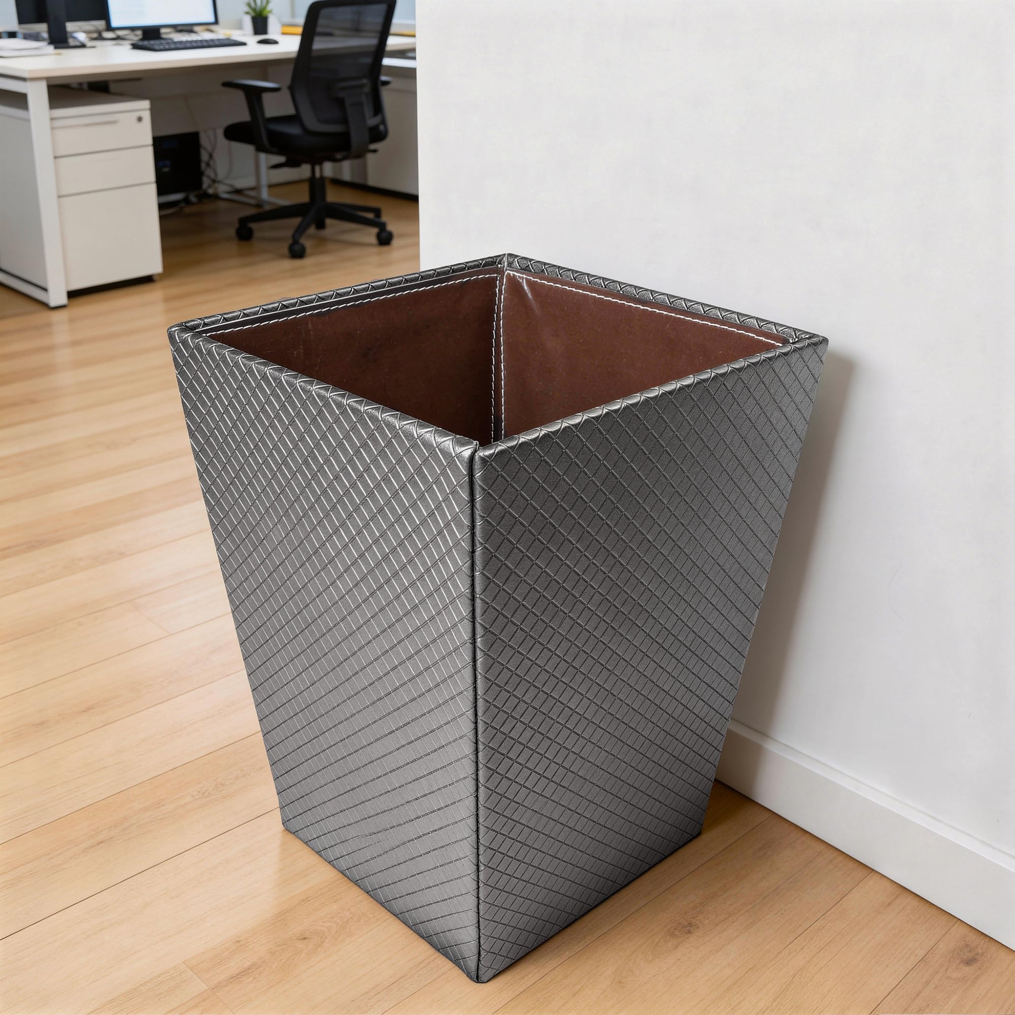 Encasa XO Leather Dustbin - Stylish & Quiet -10