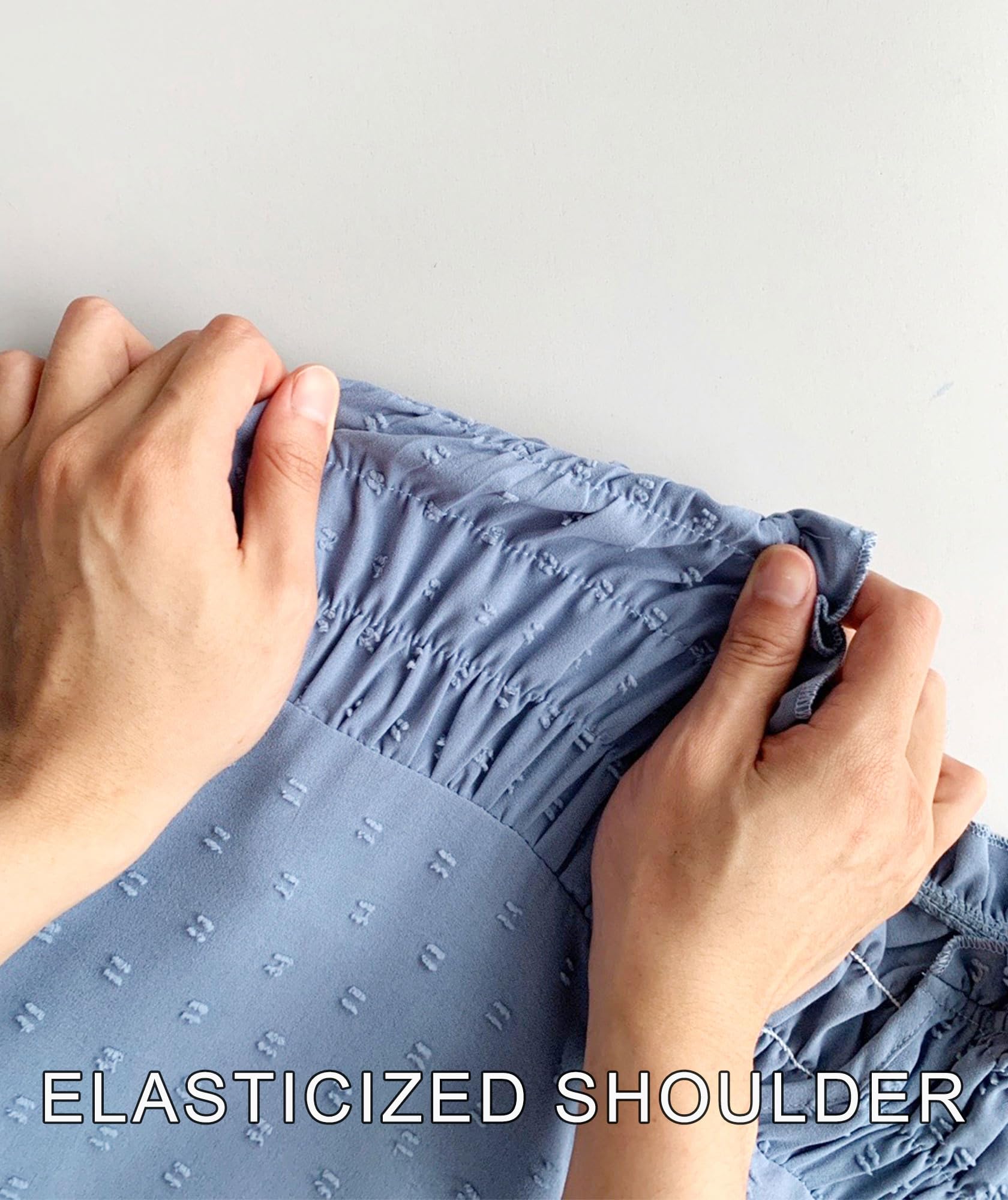 Pantete Camicette da donna autunnali a pois svizzeri con maniche lunghe a sbuffo con scollo a V camicie fluide per lavoro alla moda femminile