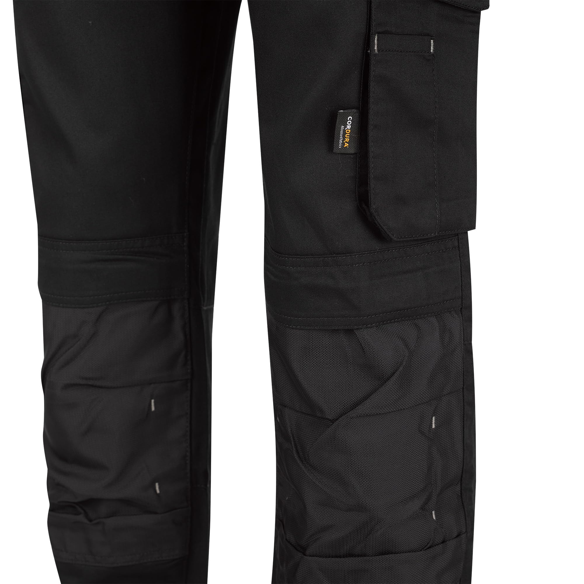 Pantalón de Trabajo Hombre Multibolsillos con CORDURA®, Bolsillos Holster y para Rodilleras, Tejido Elástico Twill 190 g/m², Resistente a la Abrasión para Construcción, Industria y Logística