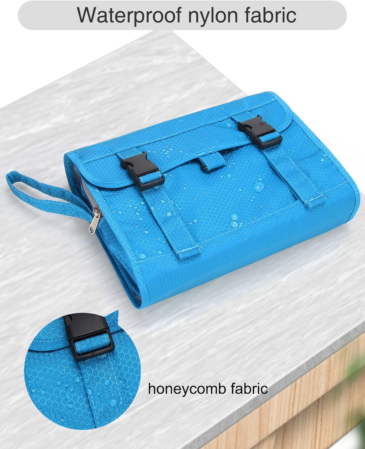 Relavel Travel Hanging Toiletry Bag for Women Men Large Capacity Makeup Bag Waterproof Cosmetic Storage Organizer Case for Bathroom Shower (Blue) : Beauty & Personal Care
