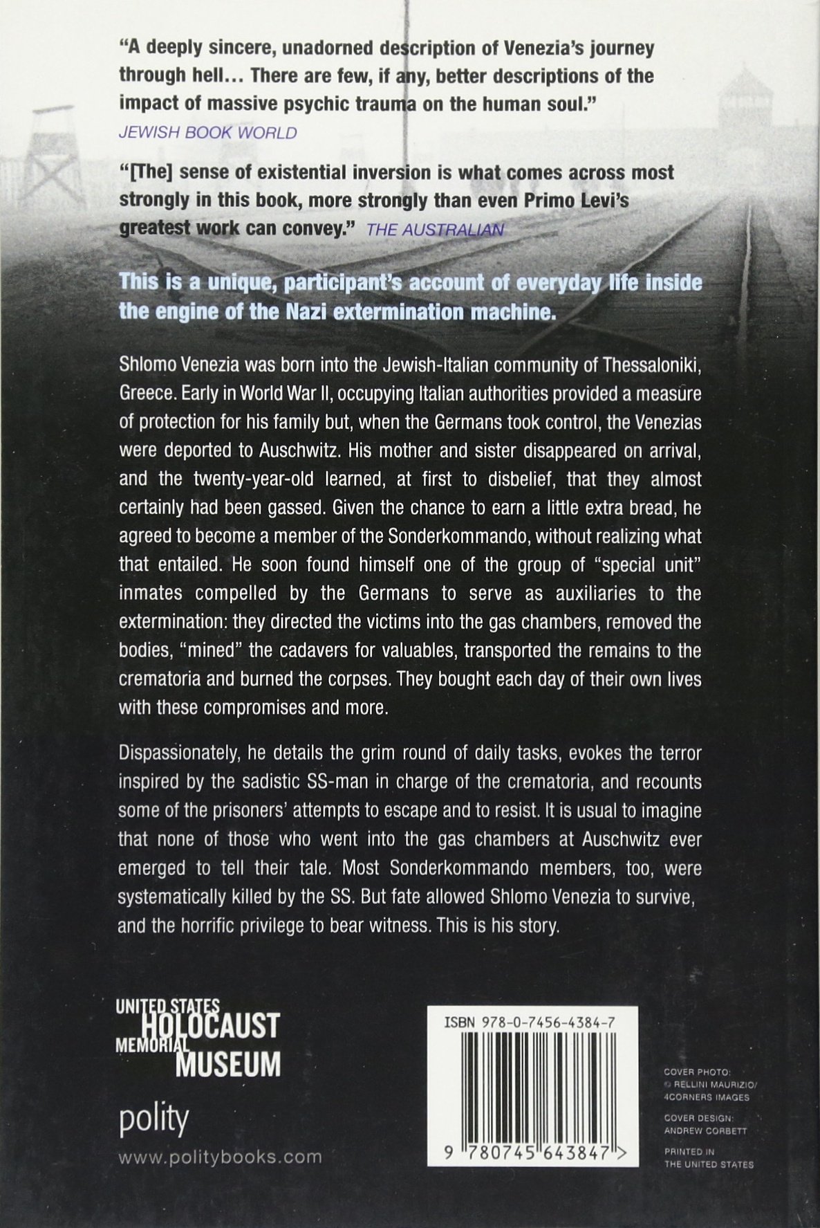 Inside the Gas Chambers: Eight Months in the Sonderkommando of Auschwitz