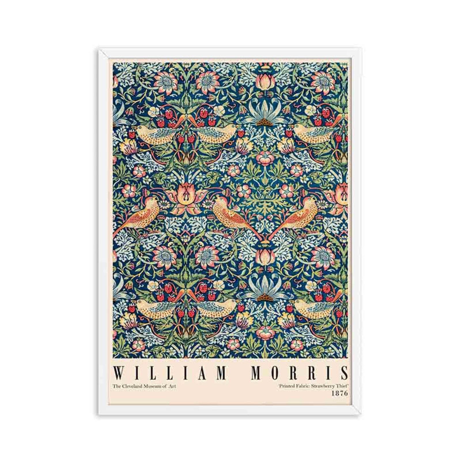 Dittelle William Morris Quadro su Tela Stampa Poster The Victoria and Albert Museum Exhibition London Underground Wall Art Nouveau Decor 50x70cm-6 Pezzi Senza Cornice