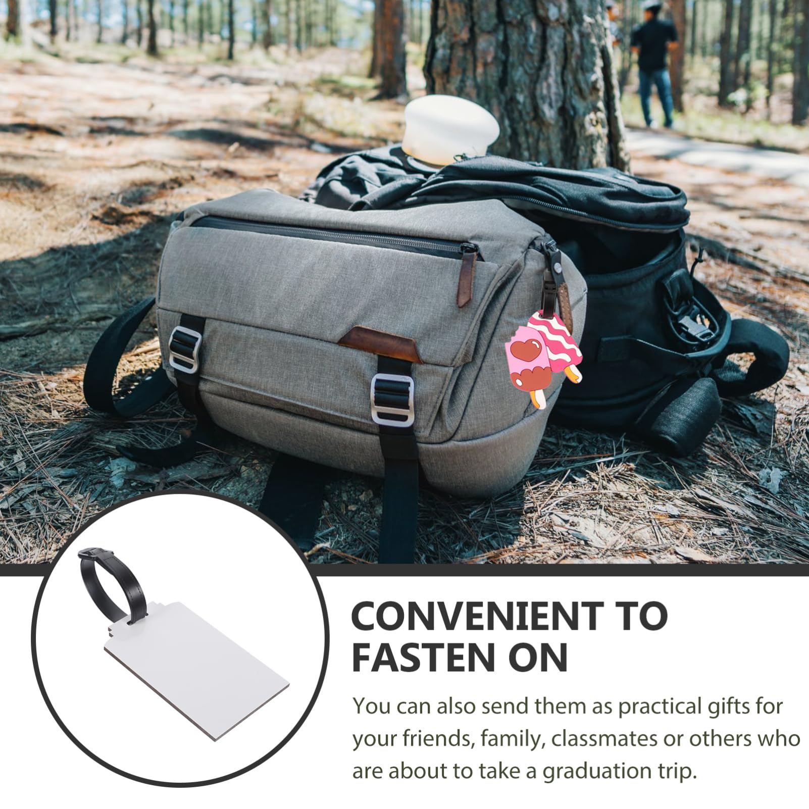 NUOBESTY 5 Sets Thermotransfer Blanko Gepäckanhänger Taschen Faltbare Reisetasche Gepäckabdeckung Kofferanhänger Wärmeübertragung Blanko Anhänger Blanko Namensschilder