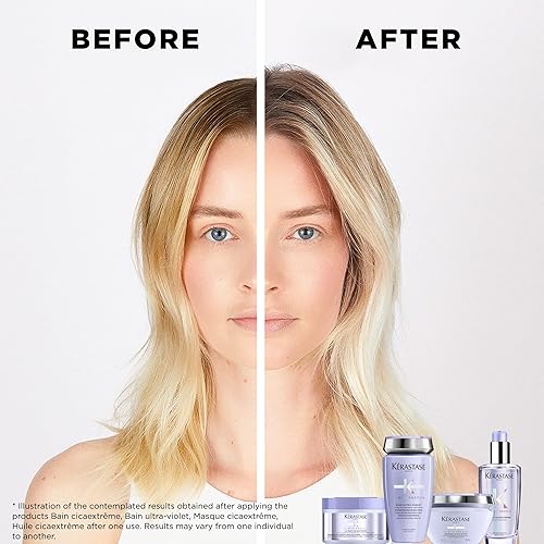 Miniatura 3 de KERASTASE Blond Absolu Cicaplasme - Suero para el cabello protector contra el calor, para cabello aclarado, resaltado y gris, fortalece y nutre, con