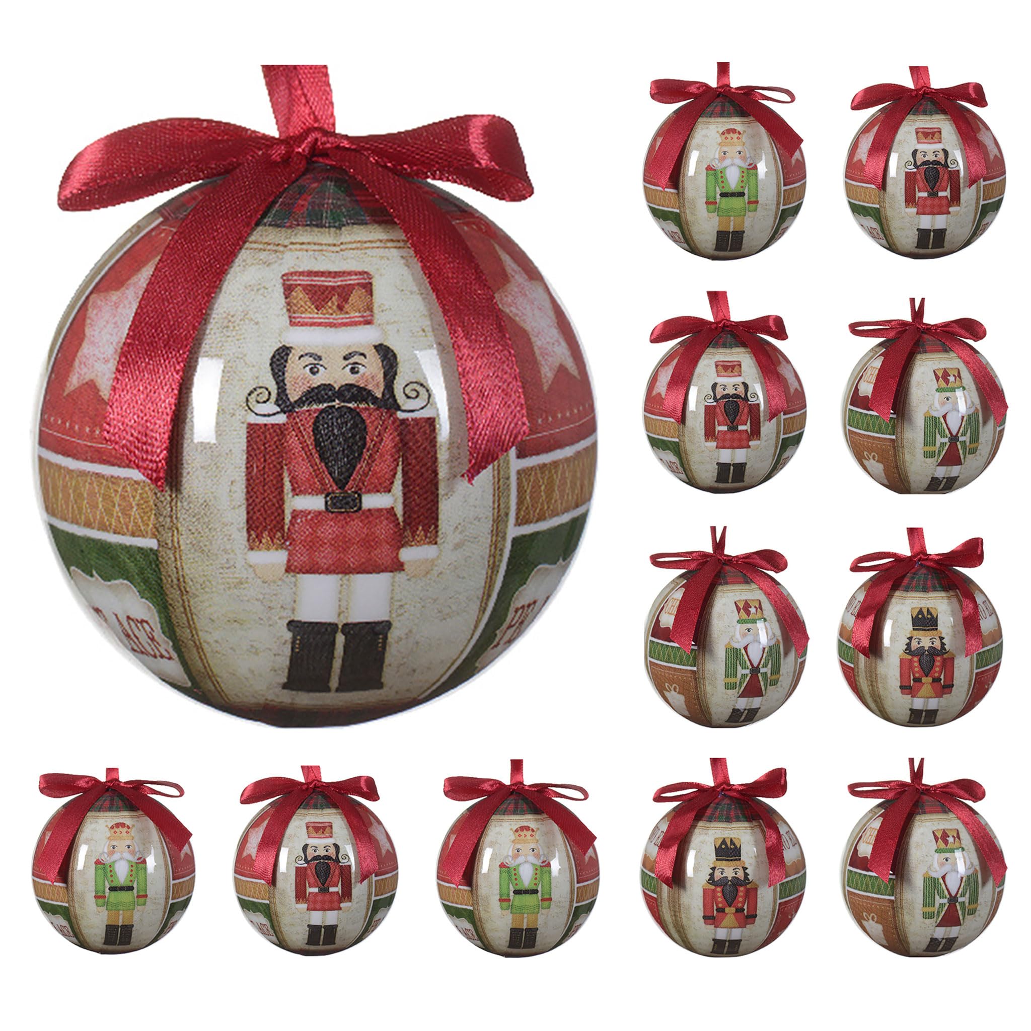 Boules de Noël incassables Casse-noisette pour un décor vintage en famille sans risque