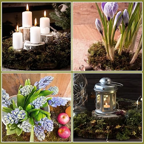 Miniatura 6 de eBoot Musgo de hoja falsa de 42.33 onzas para plantas en maceta, musgo sintético de gran capacidad para terrario, musgo natural artificial