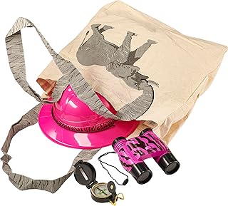 Eco-Adventure Safari Explorer Set – Forest & Twelfth Camping Gear for Kids Includes Kids Safari Hat, Binoculars, Compass, ...