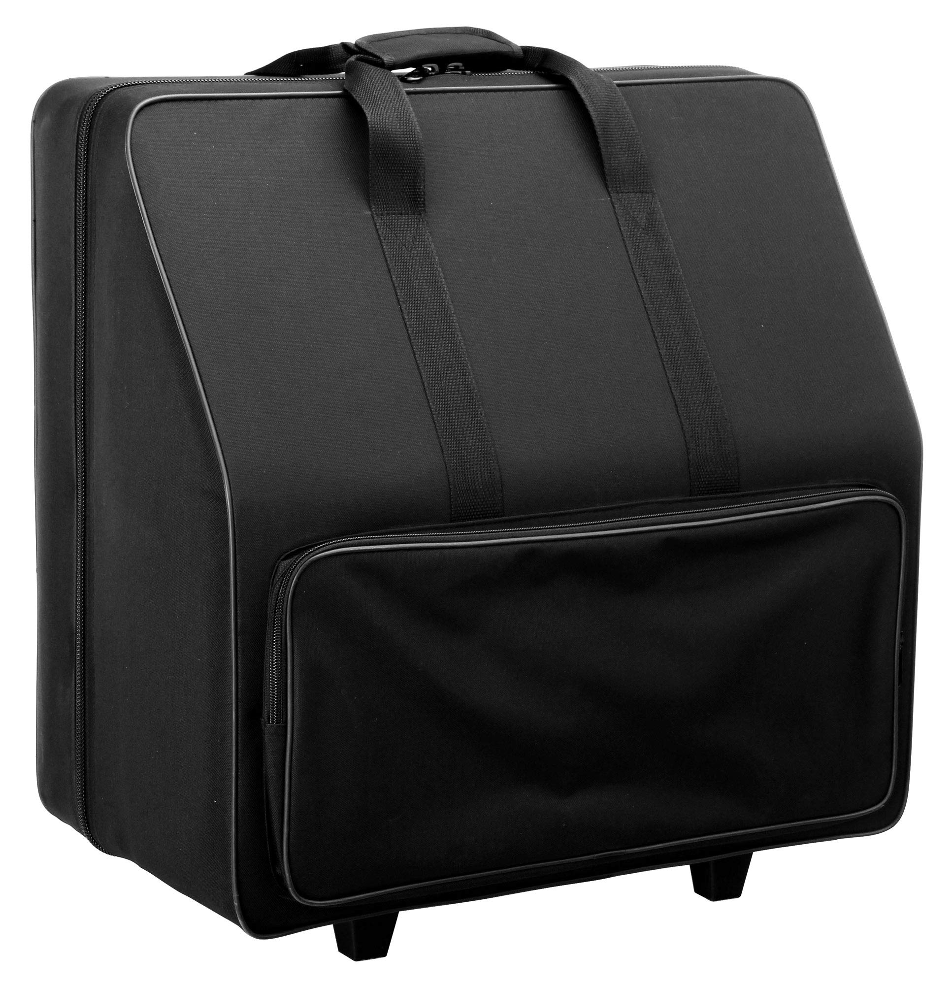 Alpenklang Trolley/Valigia Per Fisarmonica 96 Bassi (trolley per fisarmonica, nucleo in legno, imbottitura in peluche, 53 x 50 x 30 cm, materiale esterno rigido idrorepellente) nero