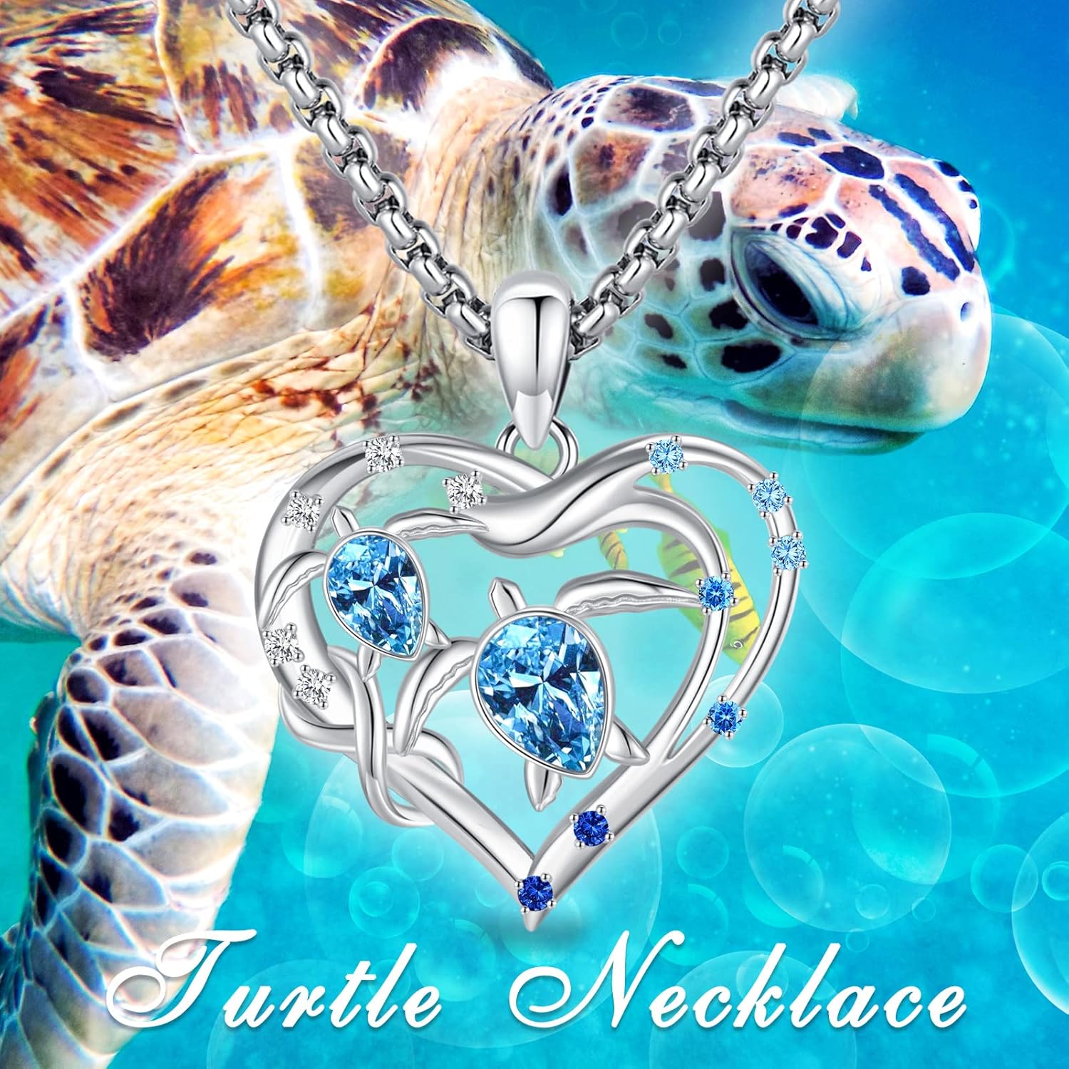 Animal Cat/Cow/Owl/Dolphin/Turtle Necklace Sterling Silver Moonstone Abalone Shell Crystal Opal Cute Animals Jewelry Gift for Women - Image 7