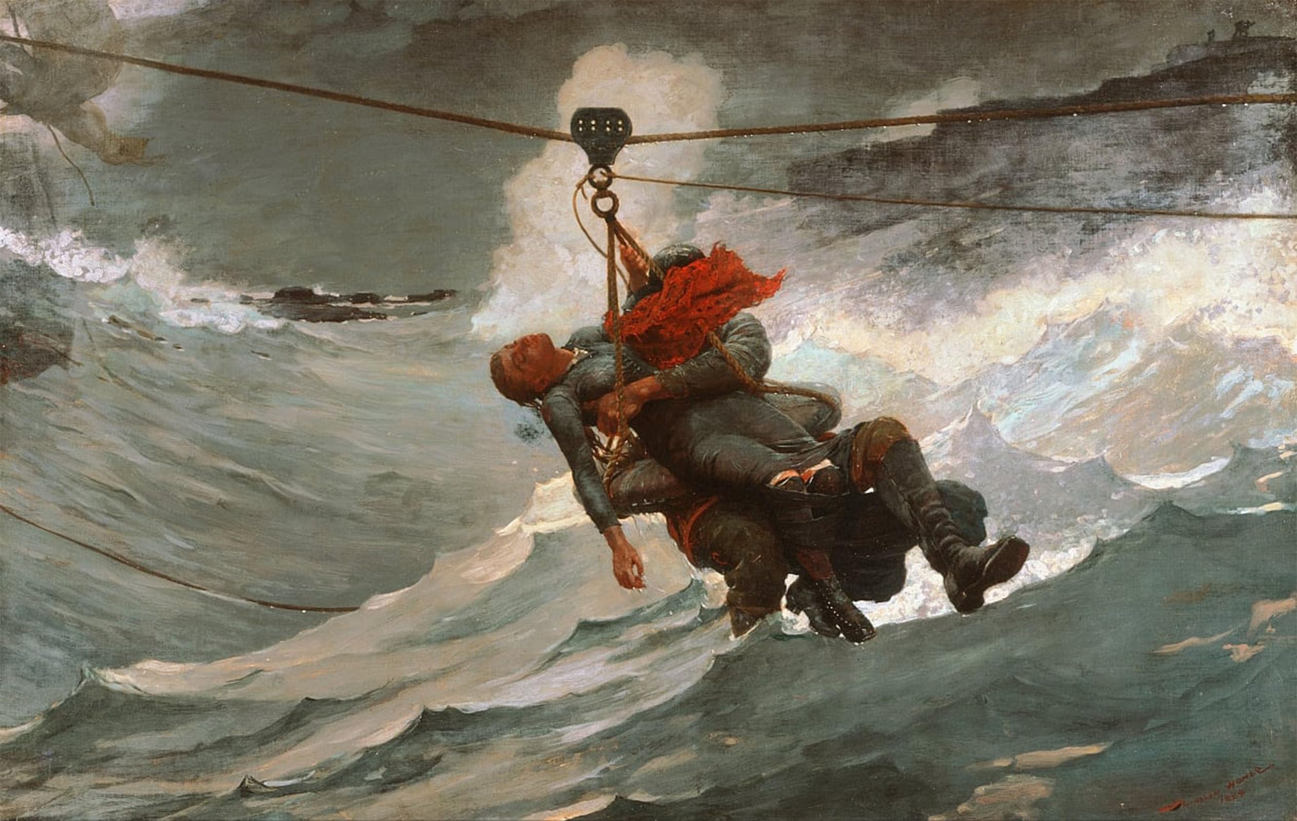Lienzo imagen art painting de Winslow Homer, cuadro decorativo de 60x90cm 5