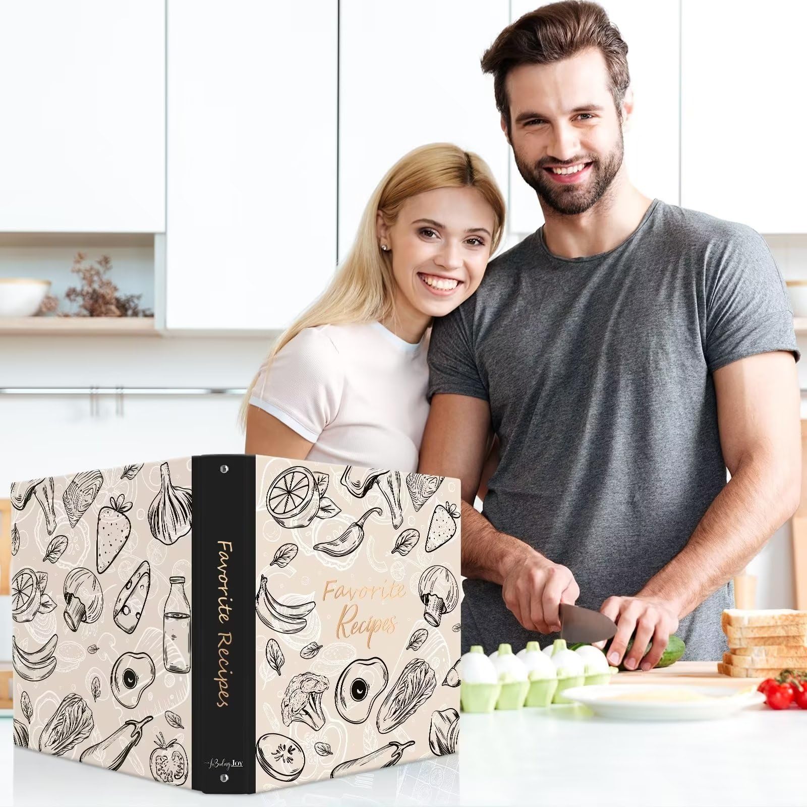 COFICE Raccoglitore Ricette Vuoto - Libro Cucina Personalizzabile Con Buste Trasparenti