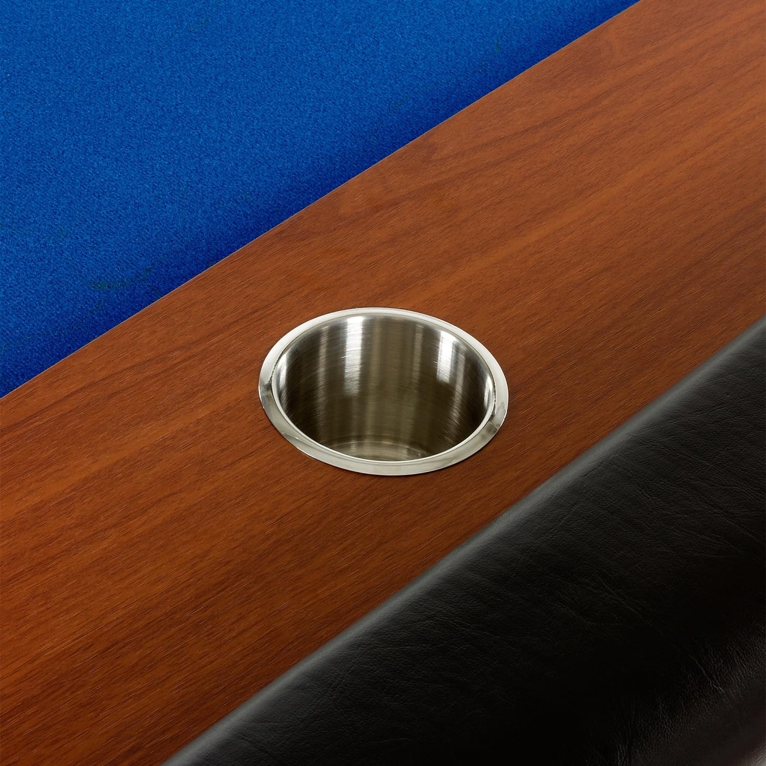 GAMES PLANET Table de Poker Royal Flush, 213 x 106 x 75 cm, Choix de Couleur, Poids 58 kg, 9 Porte-Boissons, Repose-Bras rembourré