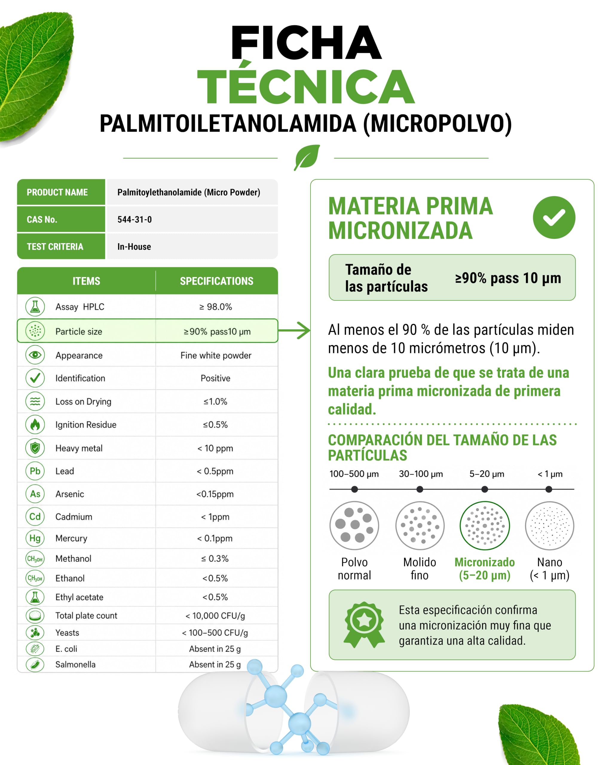 vit4ever PEA 600-180 Cápsulas veganas | 1200 mg de Palmitoiletanolamida Micronizada por dosis diaria - Alta dosis - Sin aditivos - Vegano