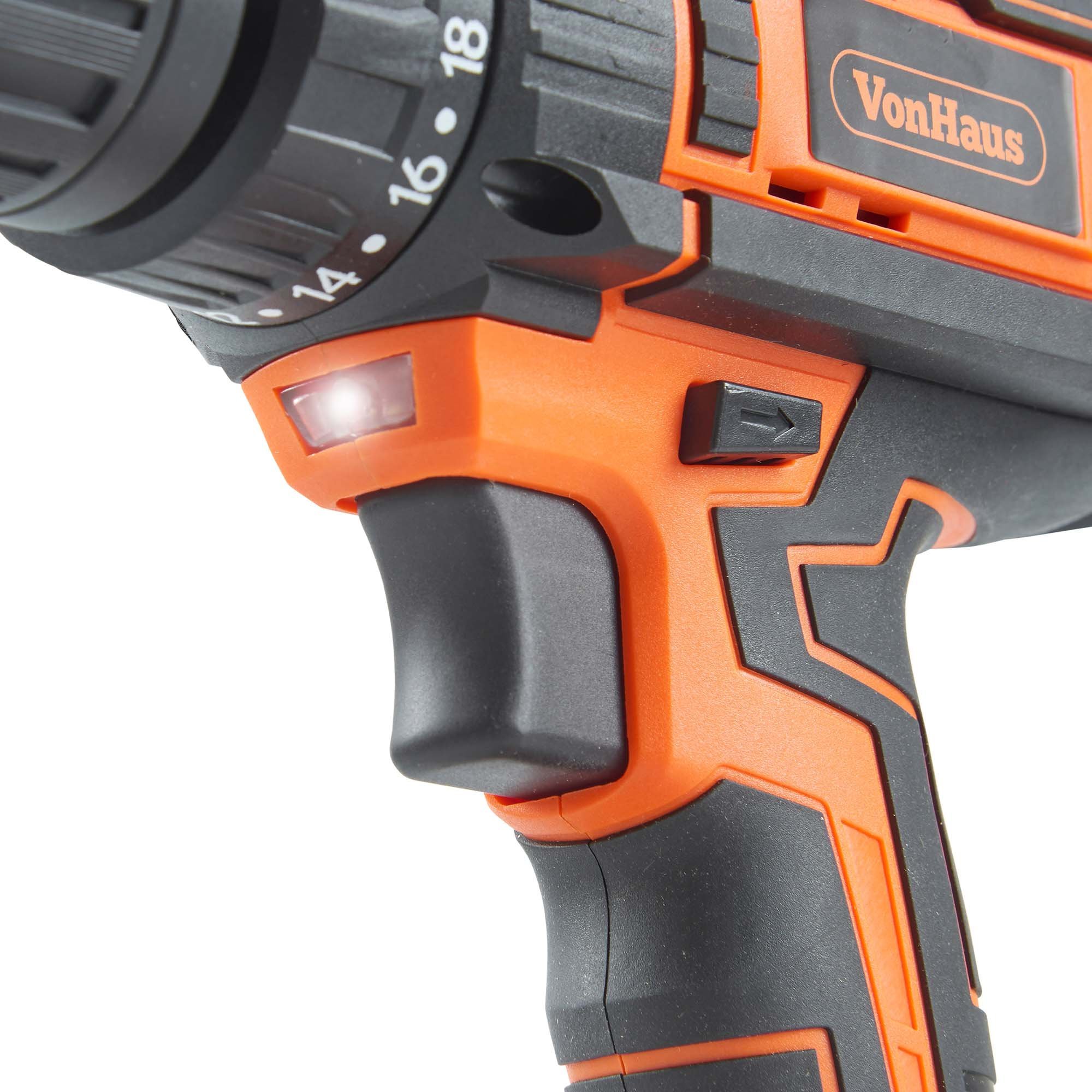 VonHaus Cordless 18V Drill Driver with 1500mAh Liion Battery, Charger