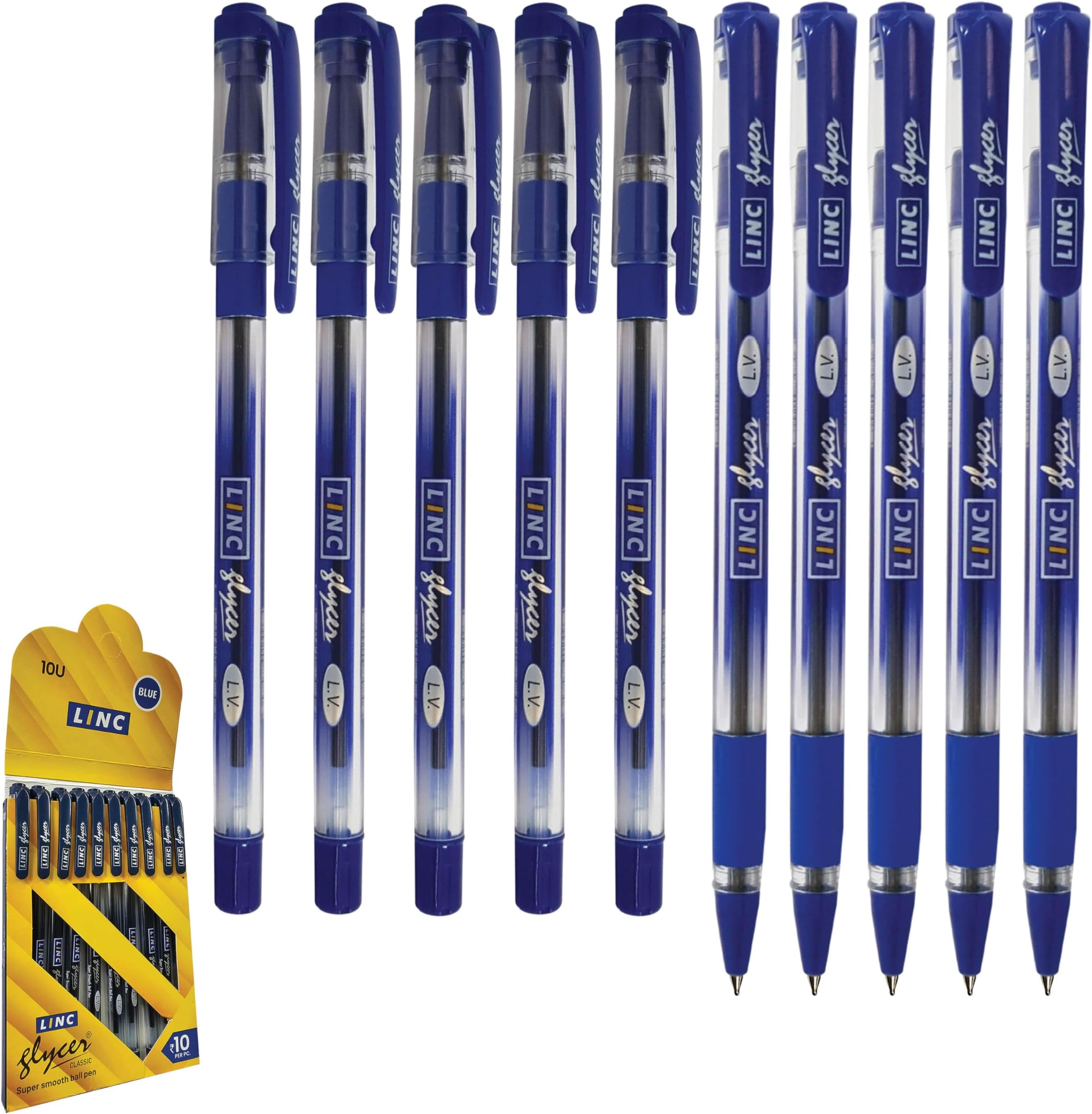 Glycer (0.6 mm) Ball Pen, Blue, (15pcs)