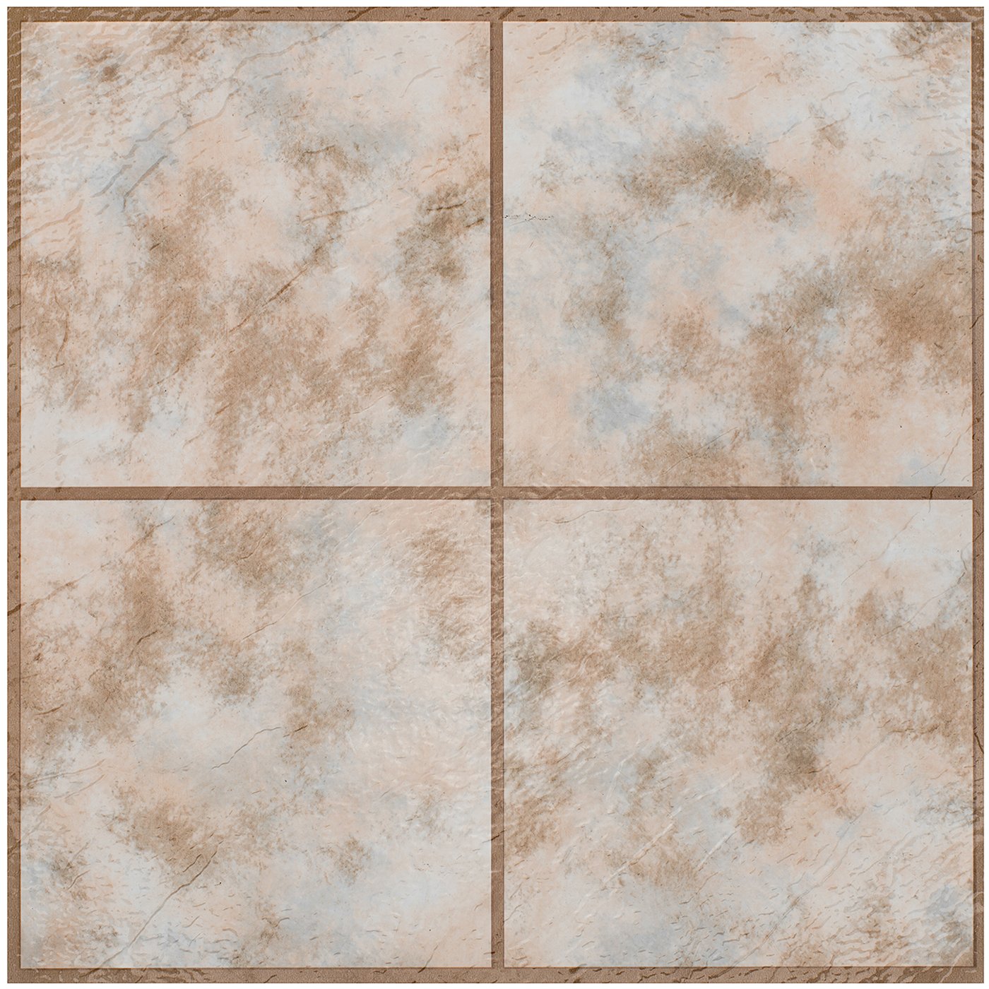 Achim Home Furnishings Imports VFT960POVR Vinyl, 12"W x 12"L x 2mm T, Rustic Clay, 9 Square Feet