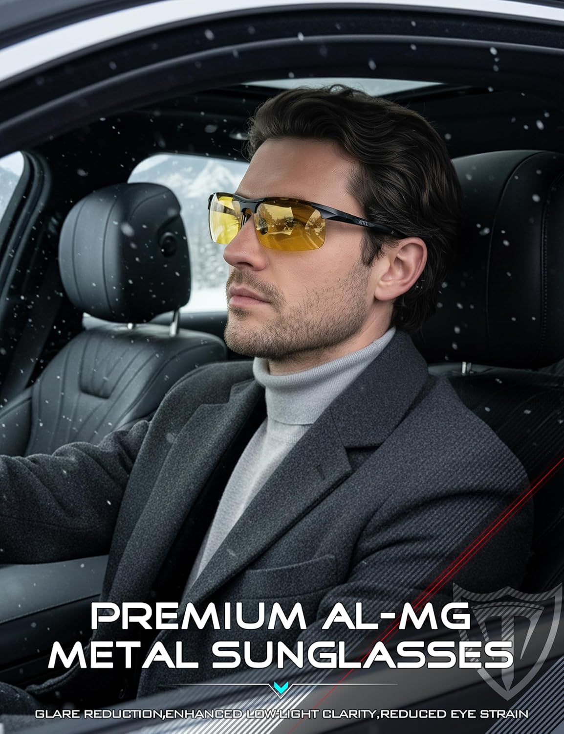 ATTCL Polarized Sunglasses Men Sports: UV Protection Anti Glare Wrap Around Lightweight Metal Driving Fishing Golf Running - Image 2