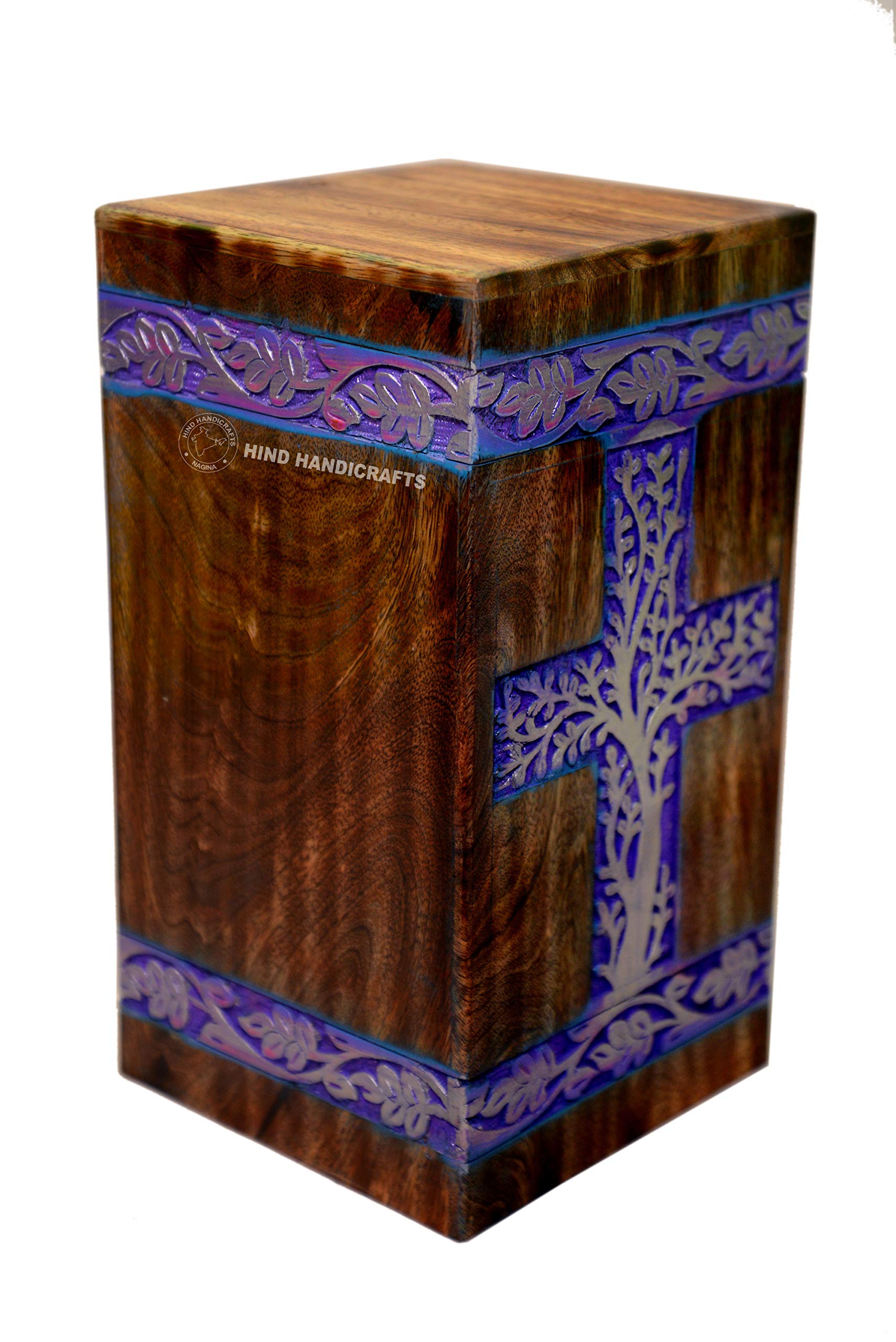 Buy Hind Handicrafts Urns for Human Ashes Adult, Rosewood Cremation
