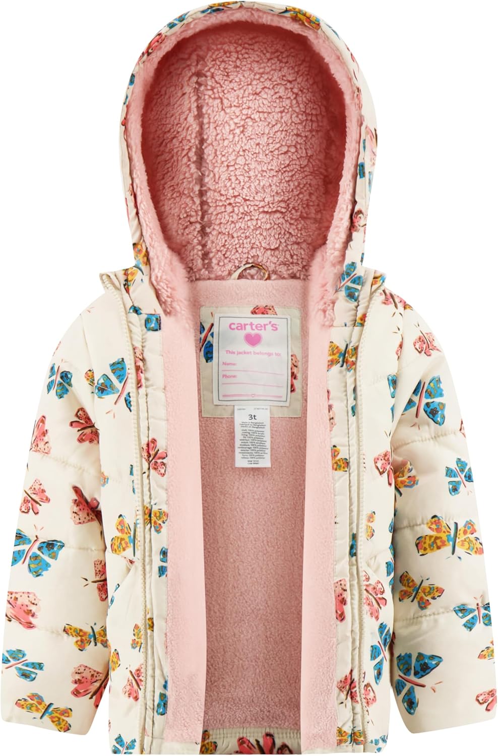 Carter's Girls' Heavyweight 2-Piece Skisuit Snowsuit Set - Snow Bib and Hooded Jacket
