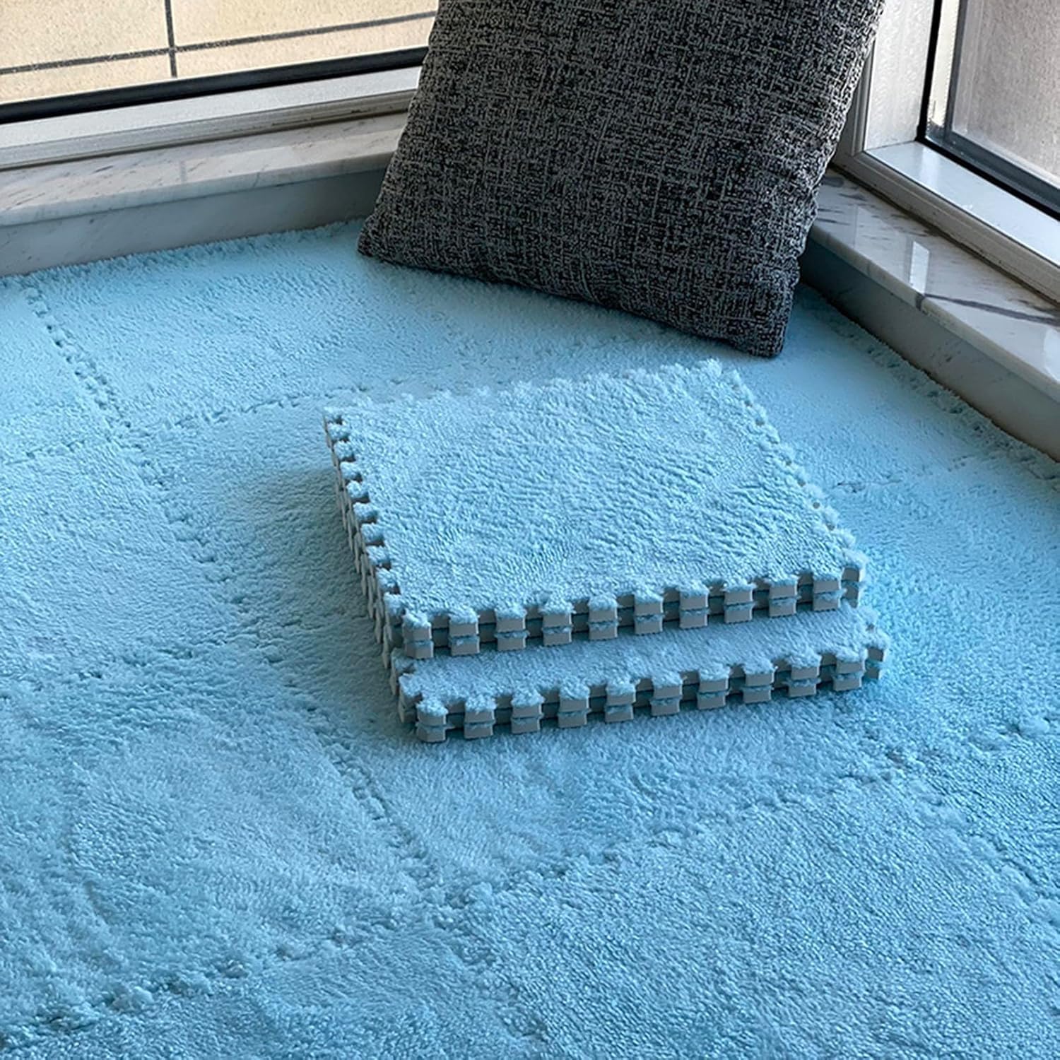 Tapis de sol en mousse puzzle atténuateur de bruit et de chocs épais de 0,4 po