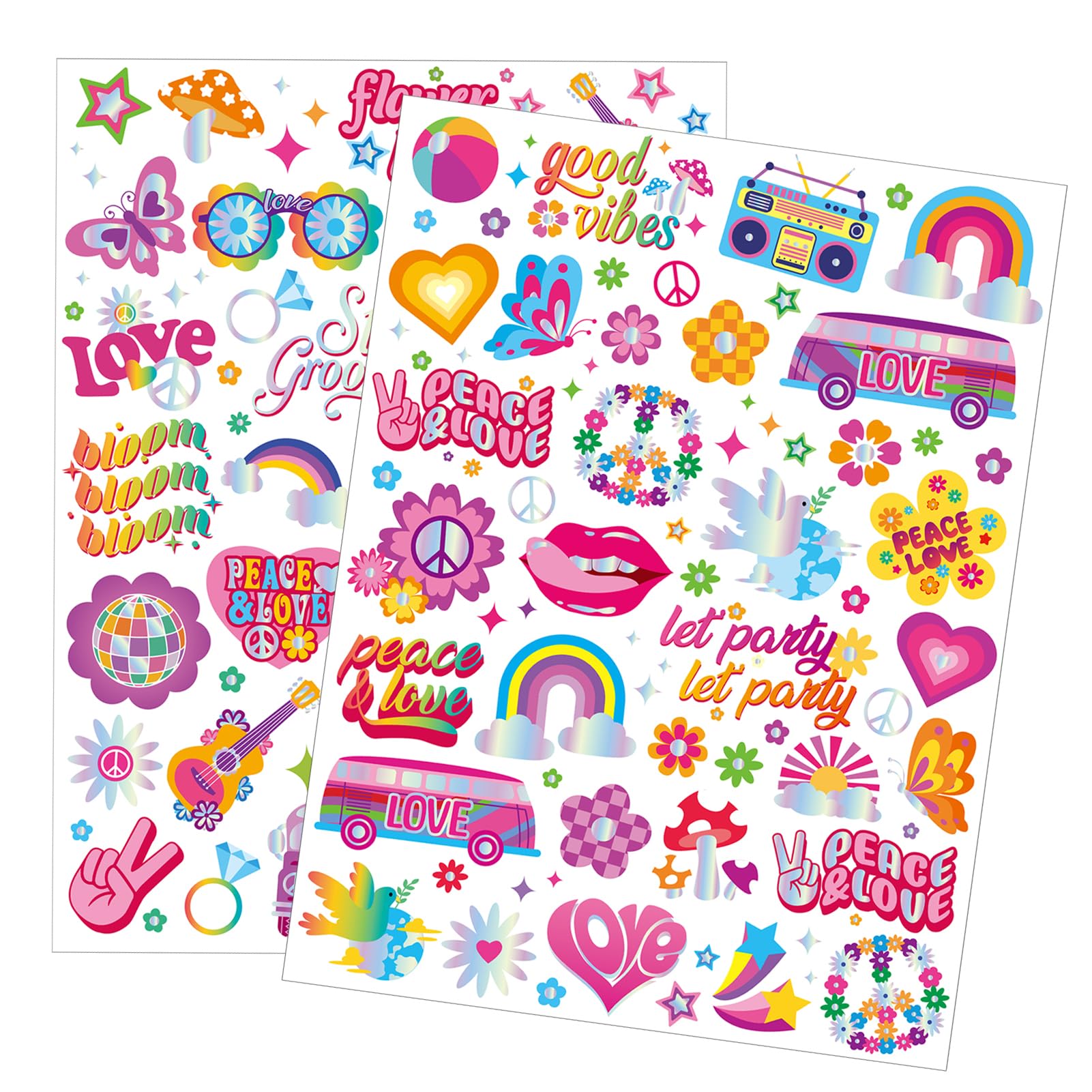 Cosmeria Glitzer-Sommersprossen Tattoos – 6er Pack – Wasserfest & Einfach Anzuwenden – Gold