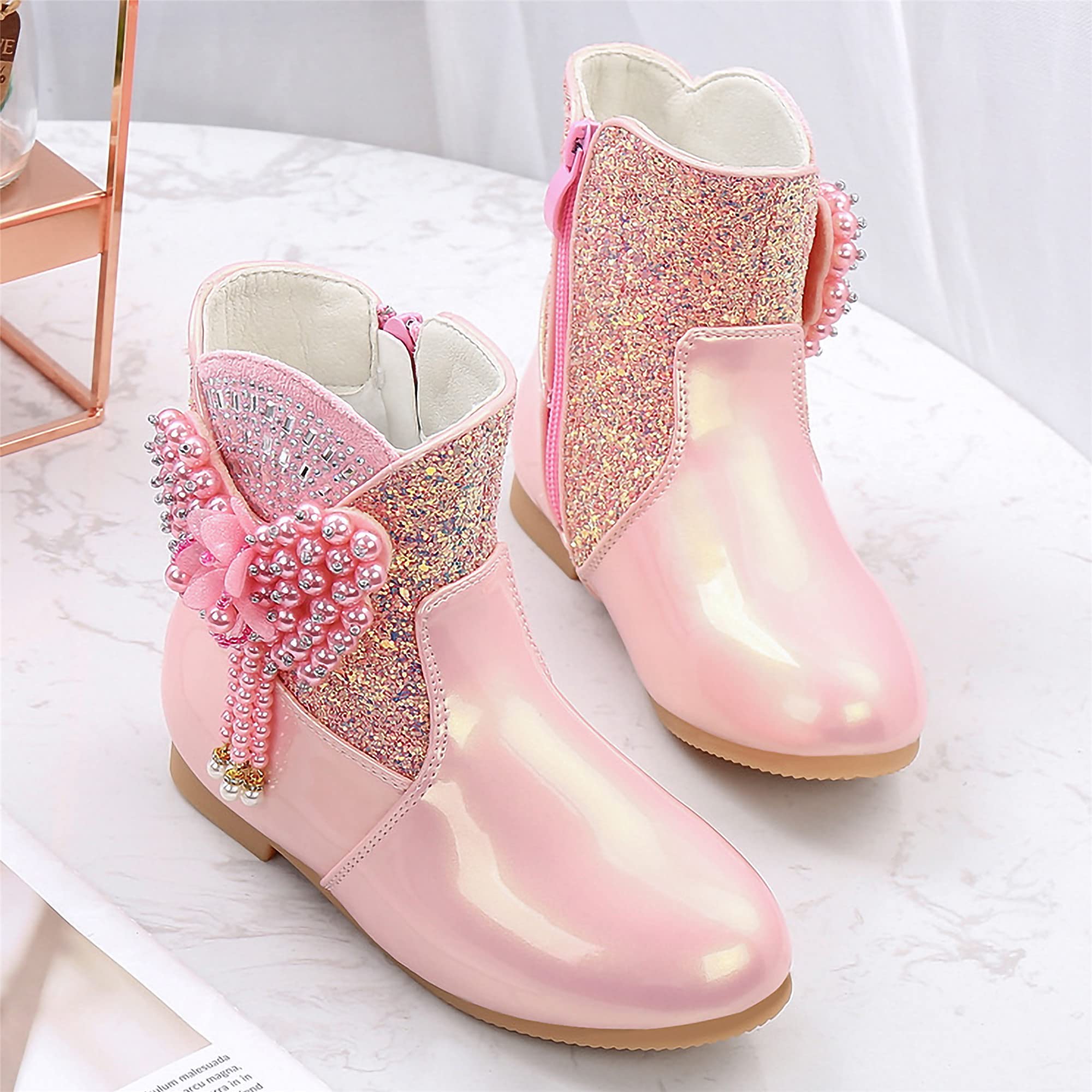 New front Scarponcini da Neve Bambina Stivaletti Bambina Invernali Stivali da Neve Fodera Calda Scarpe Invernali Bambini Stivali Bambina Invernali con Antiscivolo