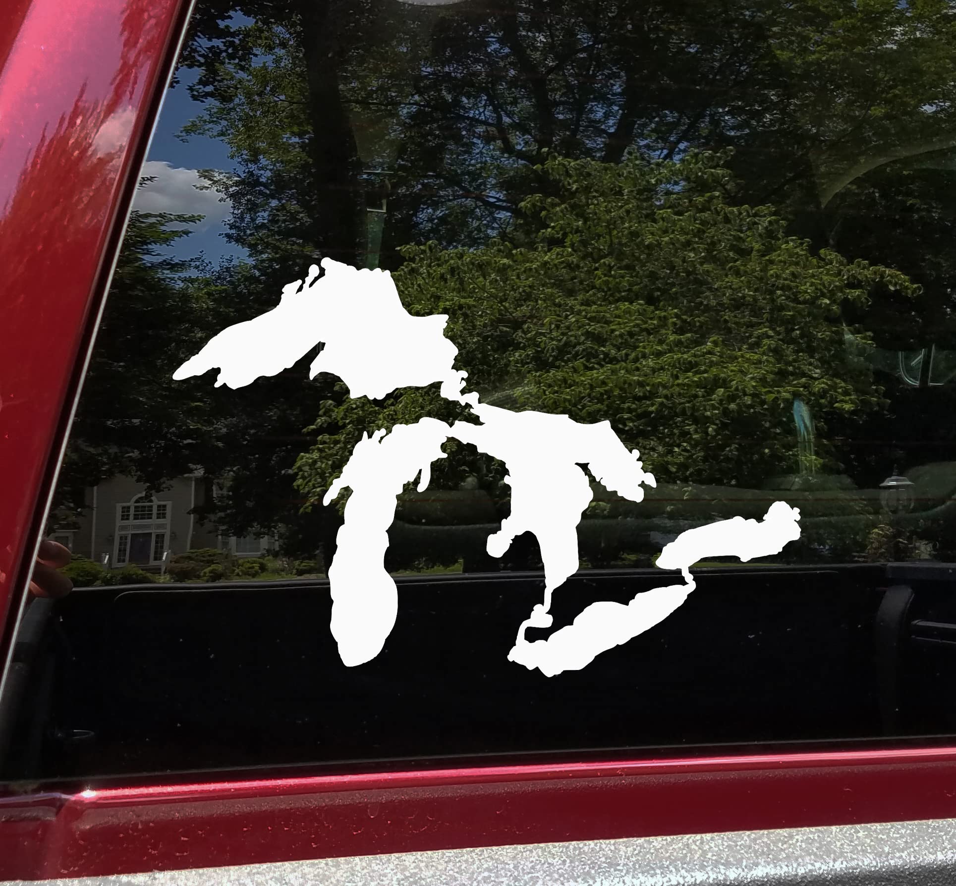 Minglewood Trading Sky Blue - 2-Pack Great Lakes Vinyl Stickers - Lake Michigan Superior Ontario Huron Erie - Die Cut Decals - Each 3w x 2h inches