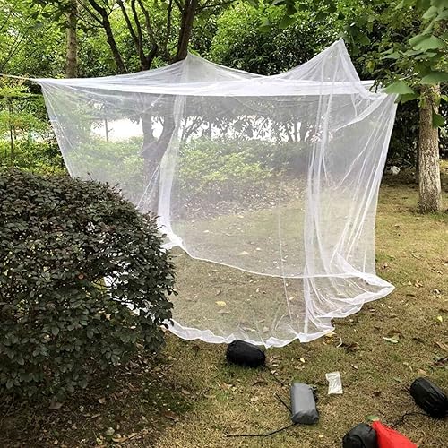 Miniatura 7 de Cortina colgante para colgar en el toldo de la cama, 4 postes de esquina, elegante cortina de malla para cama, cuna, hamaca o campamento, fácil de