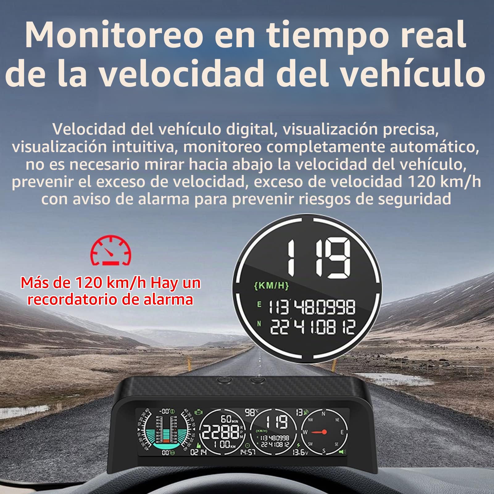 Pantalla LCD Head Up Del Parabrisas Del Coche HUD, Indicador Inteligente OBD, Interfaz OBD Del Velocímetro, Velocidad, RPM Del Motor, Medición De Kilometraje, Temperatura Del Agua, Para Todos Los Vehí