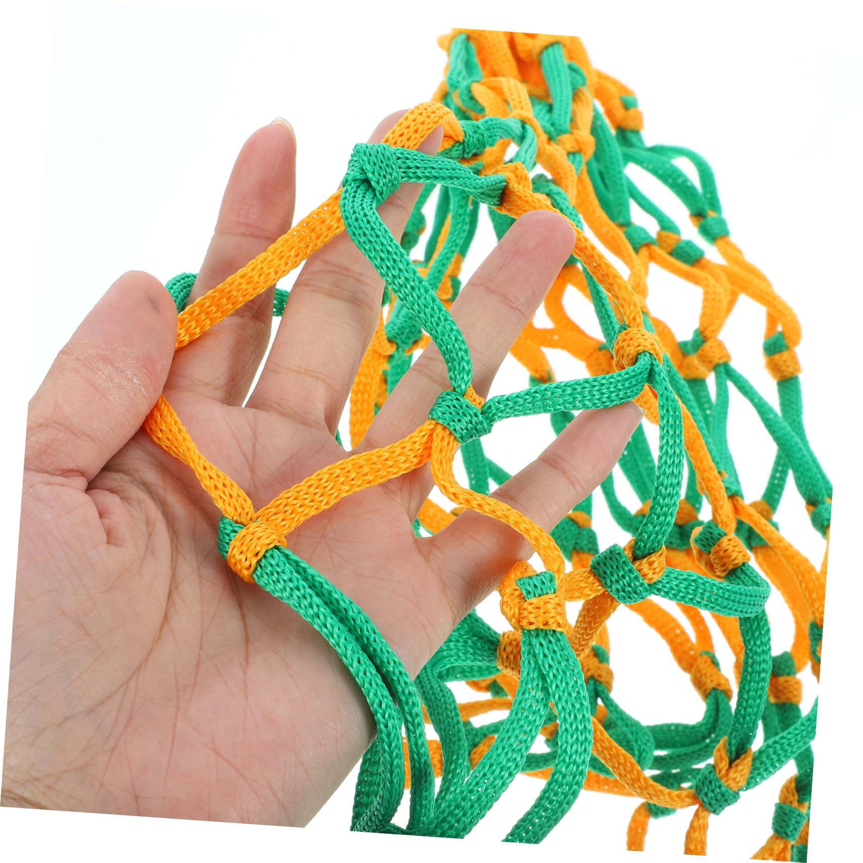 Holibanna 2Pcs Portable Basketball Net Bag Large Capacity Multi Function Sports Carrier with Shoulder Strap for Gym Beach and Recreation Durable Mesh Design