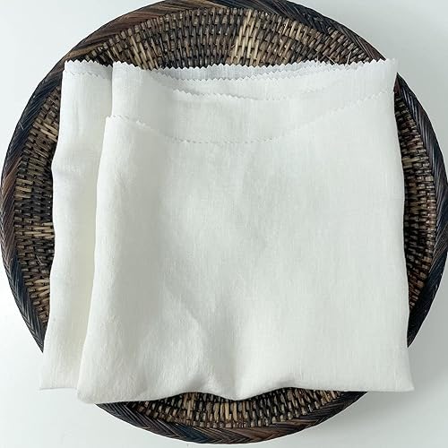 Miniatura 5 de Tela de lino natural oscura y ligera de alto trenzado  Material versátil y duradero para creaciones elegantes, ideal para coser y decoración del