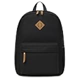 Backpack for Women Men,Lightweight Durable Water-Resistant Pack 15.6 Inch Laptop Sleeve,Work Travel,College Bookbag Casual Rucksack Daypack Outdoor,Gift Choice,Black