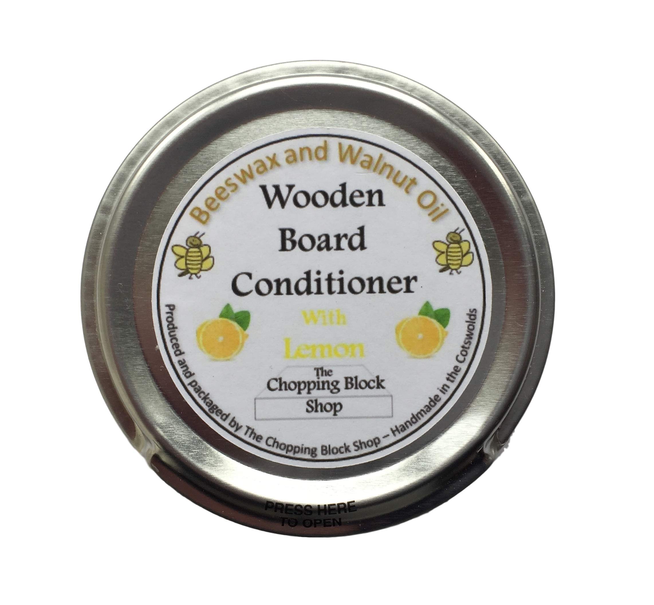 The Chopping Block Shop Natural Lemon Wooden Board Conditoner - Beeswax And Walnut Oil (100G Tin)