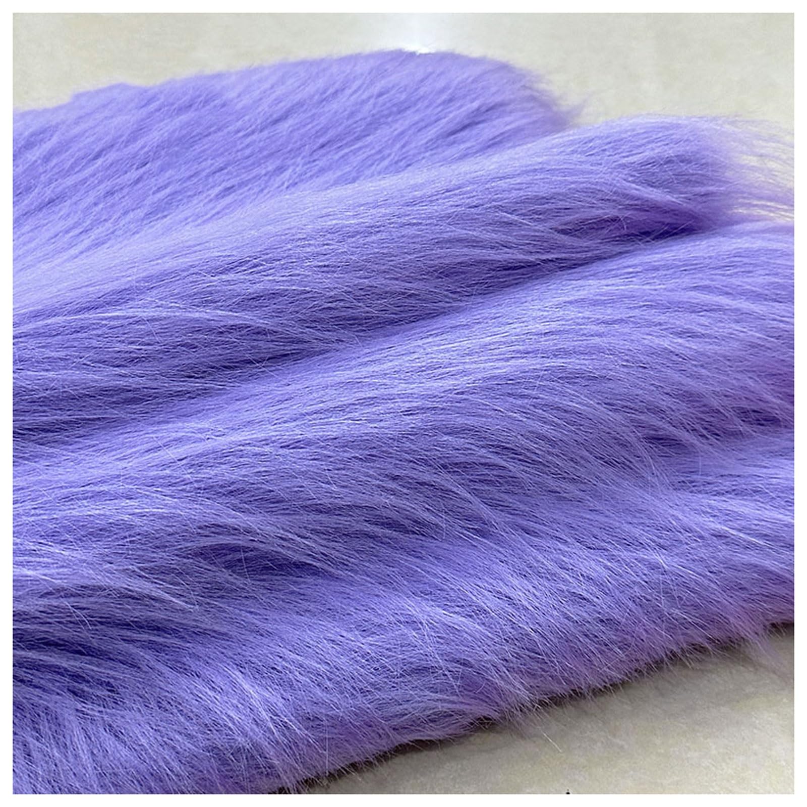 Shaggy Faux Fur Fabric 68 Colors Soft Plush12cm Long Pile Fake Fur Materials Craft Fabric, for Christmas Ornaments, Fursuit, Cosplay, Costume, Gnome Beards, Craft Supply, 50x180cm (Color : Purple 1) โ image 1