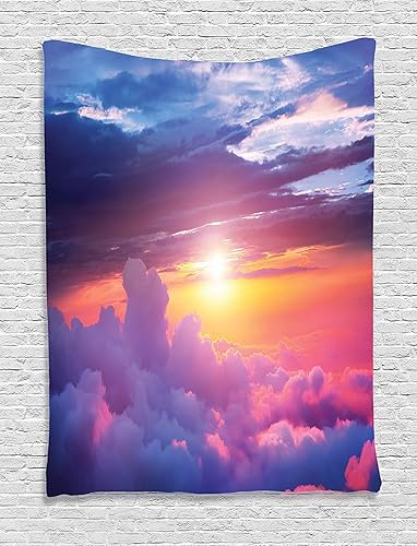 Miniatura 66 de Ambesonne Tapiz vintage, detalles de relojes mecánicos, diseño steampunk, diseño steampunk, para colgar en la pared para dormitorio, sala de estar,