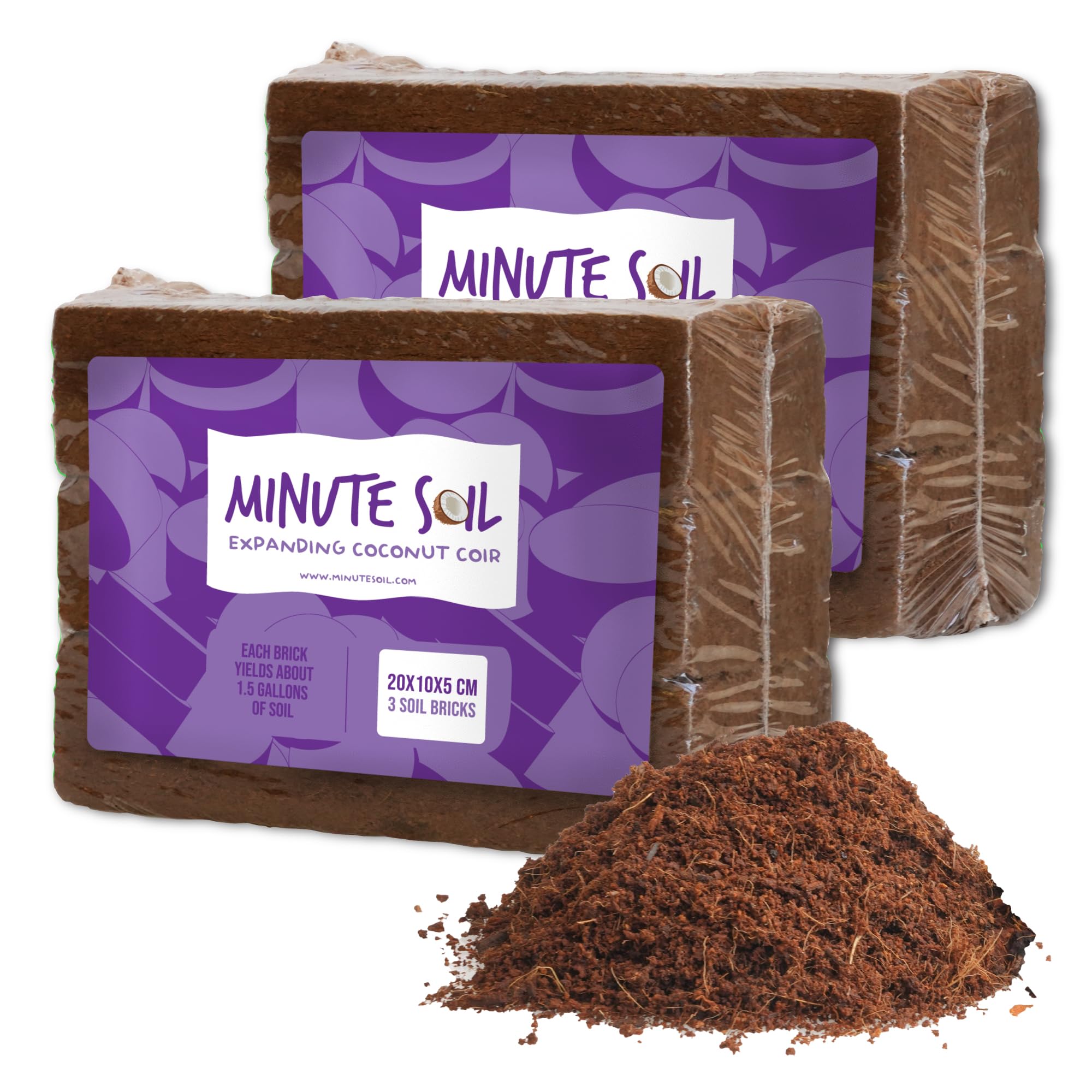 Minute Soil Compressed Coco Coir 6-Pack