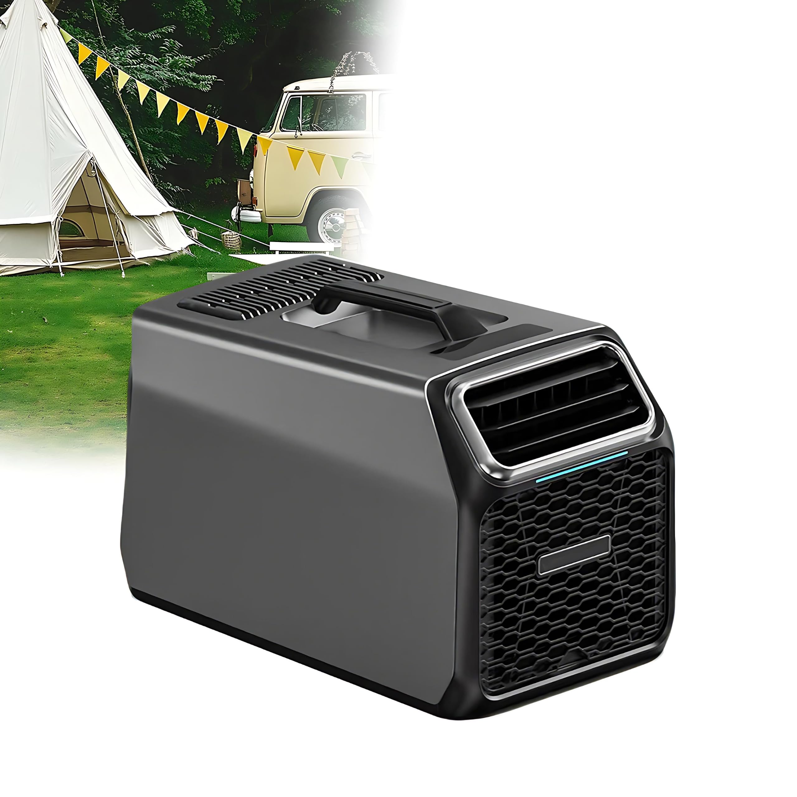 QIUNAOZI Portable Rv Air Conditioner With Compressor, Car Air Conditioner - 3-in-1 Cooling, Dehumidification & 12-Hour Timer, Easy Transport, with Remote Control - for Home or Campsite Use