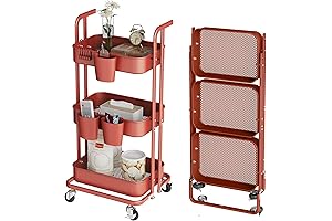 DTK 3 Tier Folding Bar Cart: The Ideal Storage Solution for Your Home