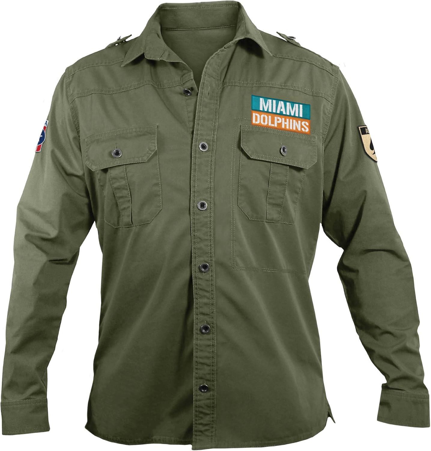 Littlearth NFL Miami Dolphins Men's Military Field Shirt