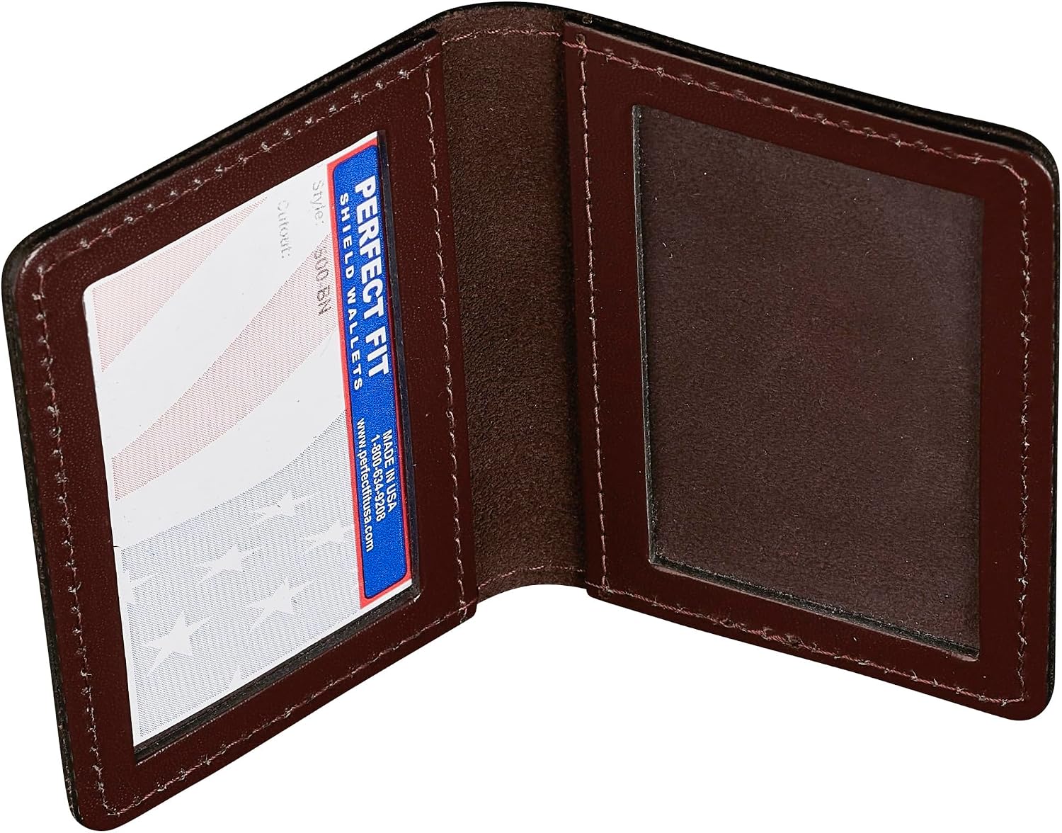 Perfect Fit Shield Wallets Duty Leather 2 ID Leather Bifold License Holder