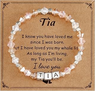 Kivosliviz Tia Gifts for Women in Spanish Best Auntie Mothers Day Birthday Custom Tia Bracelet