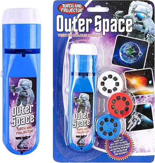 Georgie Porgy Children Projector Toys Educational Science Set Wall Ceiling Tent Torch Solar System Planet Toys Gifts Flashlight for Kids Boys Girls (Outer Space)