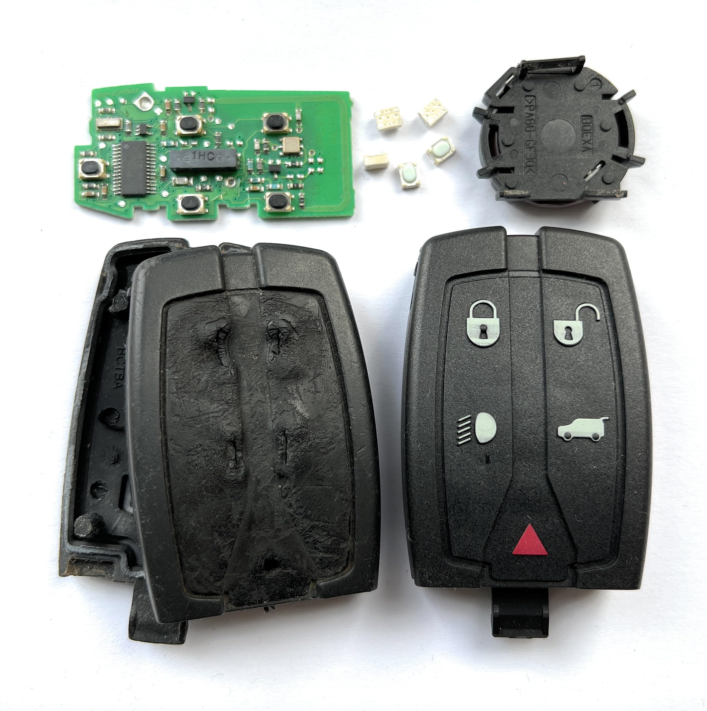Vale de Servicio de reparación de cerrajeros de automóvil para Land Rover Freelander 2 Range Rover 5 Botones de Mando a Distancia para reparación de Llaves, Carcasa de Repuesto
