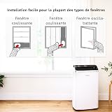 Bosch Cool 5100 Portable AC - 3 en 1 Climatiseur, Déshumidificateur, Ventilateur - 3,4 kW pour les pièces jusqu'à 46m² - Avec Mode Auto, Mode Silencieux et Mode Veille (43 db (A)) [Classe A+] - 7