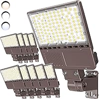 Vista 9 de Luz LED de estacionamiento de 200 W con fotocélula UL DLC Listado 30000LM comercial LED Shoebox Pole Lights Brazo Mount Luces de inundación
