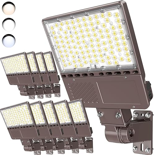 Miniatura 8 de Luz LED de estacionamiento de 480 V 150 W, 22500LM LED comercial Shoebox Pole Lights Slip Fit Mount Flood Lights 5000K IP65 Área al aire libre Sport