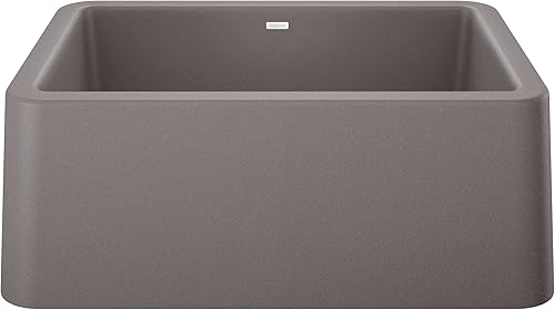 Vista 28 de Blanco Ikon Silgranit - Fregadero de cocina, 27x19x9, negro carbón