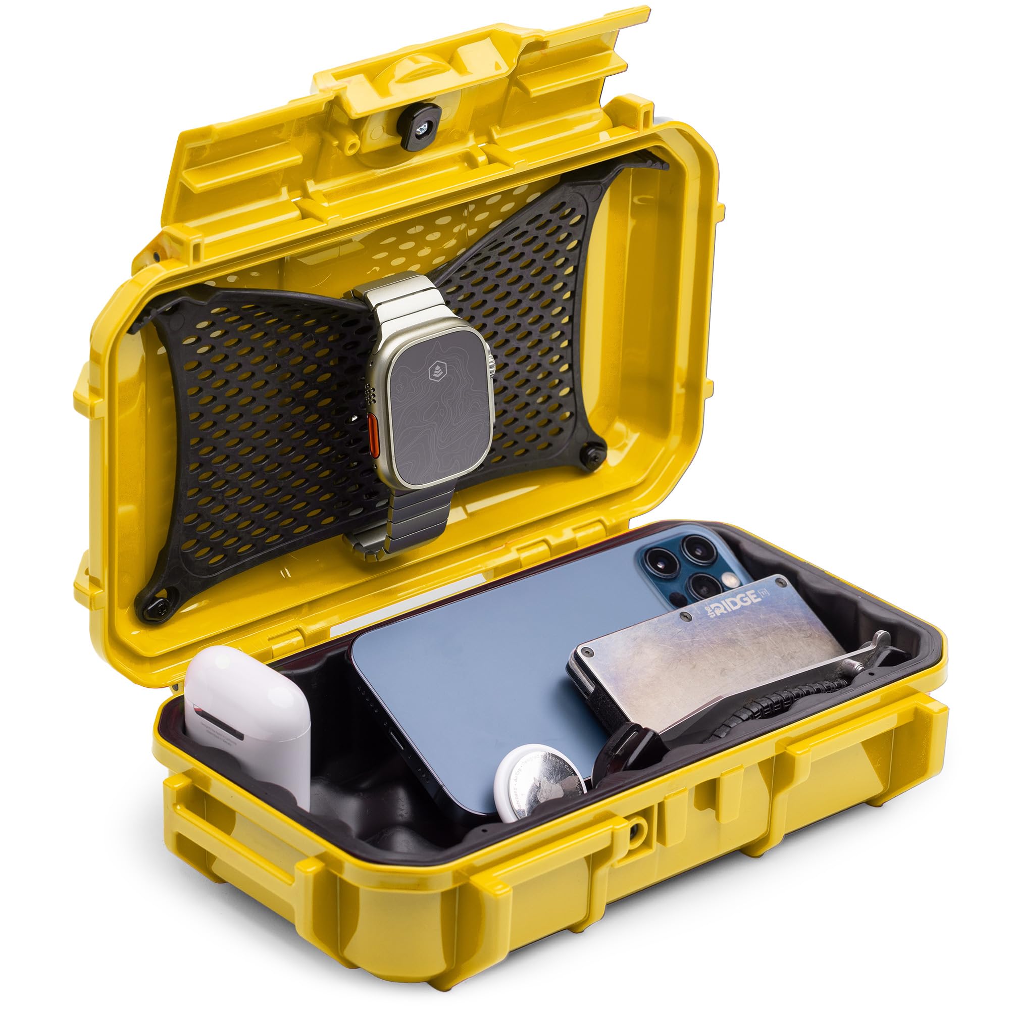Sponsored Ad - Evergreen 56 ToughBox - EDC Dry Box Protective Case USA Made for Organization of Cameras, Phones, Camping, Fishing, Hiking, Water Sports (Yellow)