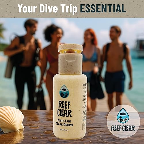 Miniatura 9 de Reef Clear Anti-Fog Mask Drops  Sin desgarros, desempañador seguro para arrecifes para máscaras de esnórquel y buceo  1.0 fl oz  Biodegradable,
